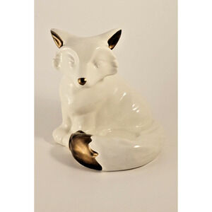 Better Homes&Gardens Fox Tea Light Candle Holder 5X6"White Ceramic